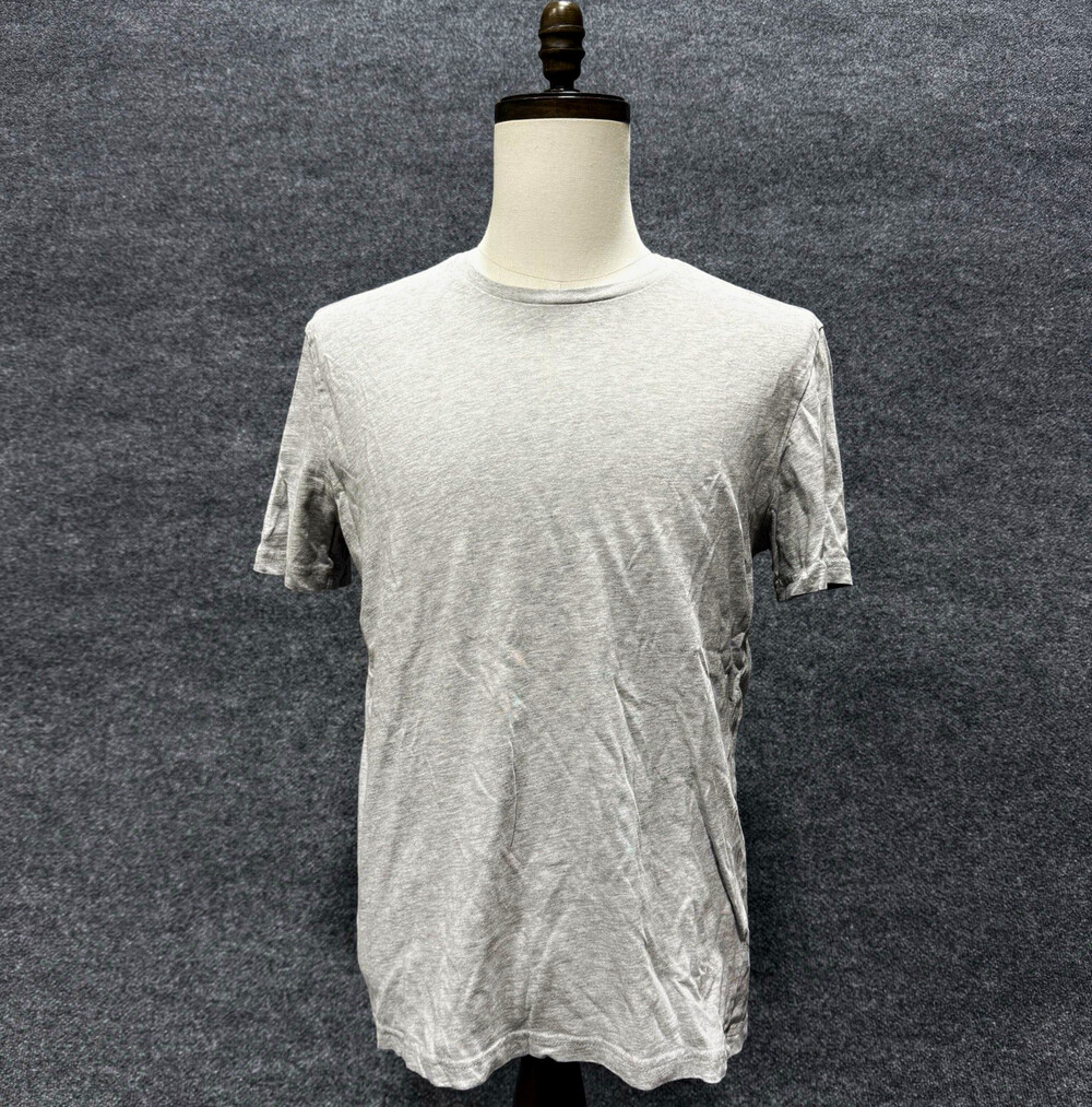 Forever 21 Men Gray Crew Neck T Shirt Size L Basic Short Sleeve Lightweight